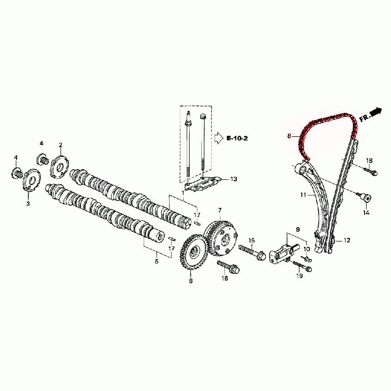 Honda Oem Łańcuch Rozrządu Accord Cr-V K24 K24A3 K24Z3